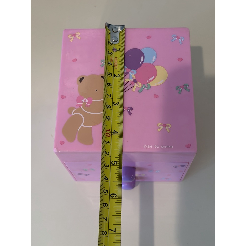 Vintage 1990 Sanrio Tweedle Dee Dee Teddy Bear Jewelry Box Lid Organizer - Picture 8 of 12